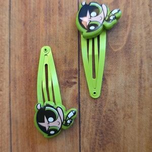 The Powerpuff Girls Green Character Barrette Set